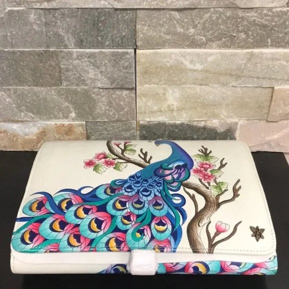 Anuschka Hand Painted Leather Travel Organizer - Picture 1 of 5